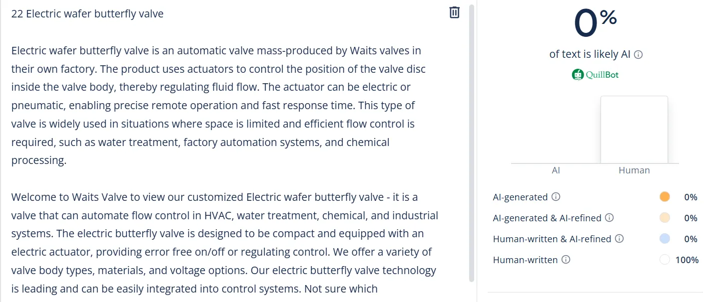 Electric Wafer Butterfly Valve