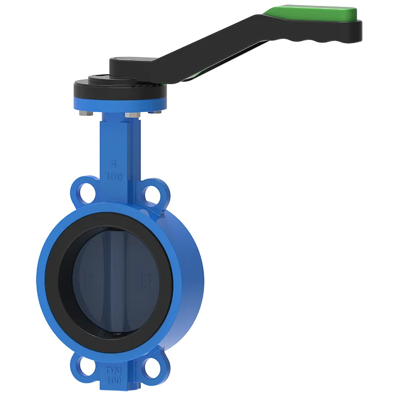 Lever Wafer Concentric Butterfly Valve แผ่นเคลือบไนลอน